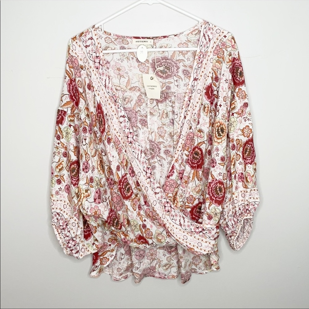 NWT and the why floral boho top